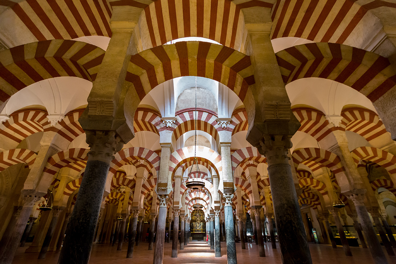 Interior of The Cathedral and former Great Mosque of Cordoba - La Mezquita